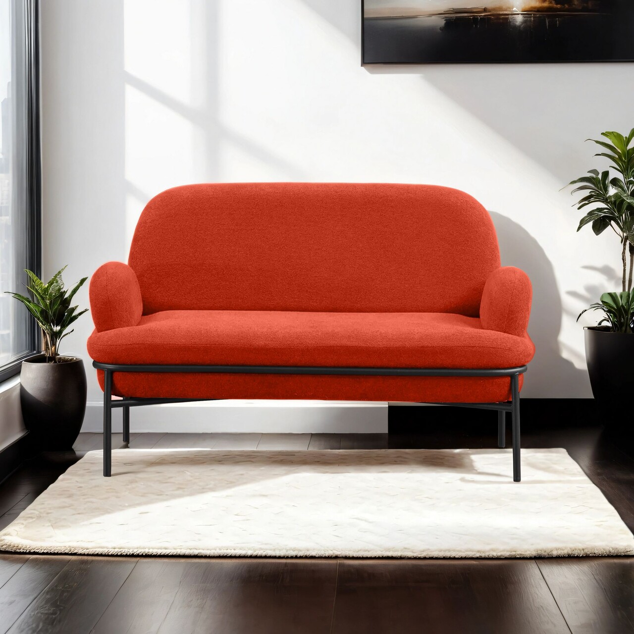 Canapea 2 locuri, Atelier del Sofa, 531ALN1305, Caramiziu - imagine 6